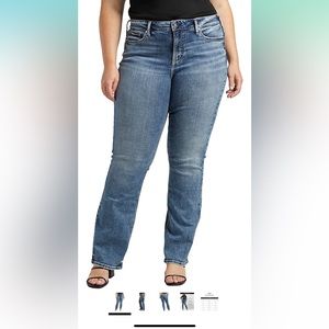 Silver Mid Rise Bootcut Jeans